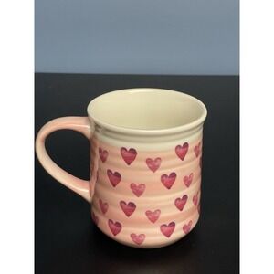 Sheffield Home Mug‎ Pink With Red Hearts